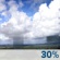 Wednesday: A chance of showers, then showers likely and possibly a thunderstorm after 2pm.  Mostly sunny, with a high near 91. South southeast wind 6 to 8 mph becoming southwest in the afternoon.  Chance of precipitation is 60%.