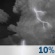 Thursday Night: A 10 percent chance of showers and thunderstorms before 8pm.  Mostly cloudy, with a low around 71. East wind 9 to 11 mph. 
