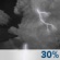 Monday Night: A 30 percent chance of showers and thunderstorms, mainly before 8pm.  Mostly cloudy, with a low around 74. West wind 7 to 9 mph. 
